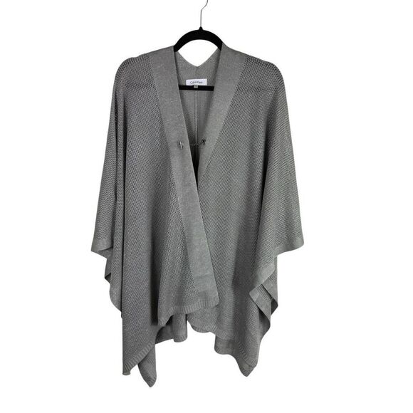 Calvin Klein silver grey over size poncho - Picture 1 of 8